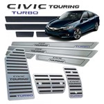Ficha técnica e caractérísticas do produto Soleira BR Vinil Pedaleira Descanso Civic Touring 17/19 Aut - Jr