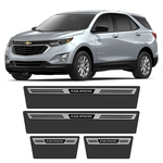 Ficha técnica e caractérísticas do produto Soleira Chevrolet Equinox 2017 A 2020 Protetor De Portas Aço Escovado Premium Grafia Personalizada