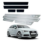 Ficha técnica e caractérísticas do produto Soleira de Porta Vinil Audi A3 14 15 16 17 18 19 Aço Inox - Three Parts