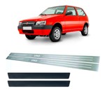 Ficha técnica e caractérísticas do produto Soleira de Porta Vinil Fiat Uno 1984 a 2009 Aço Inox - Three Parts