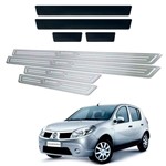 Ficha técnica e caractérísticas do produto Soleira de Porta Vinil Renault Sandero 2008 a 2013 Aço Inox - Three Parts