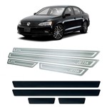 Ficha técnica e caractérísticas do produto Soleira de Porta Vinil Volkswagen Jetta 2011 a 2019 Aço Inox - Three Parts