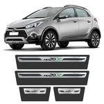 Ficha técnica e caractérísticas do produto Soleira Hyundai Hb20x 2012 A 2020 Protetor De Portas Aço Escovado Premium Grafia Personalizada