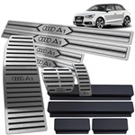 Ficha técnica e caractérísticas do produto Soleira Pedaleira Auto Descanso Audi A1 2011 a 2018 Preto 4P - Jr