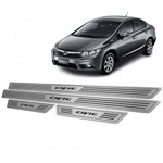 Ficha técnica e caractérísticas do produto Soleira Prata em Aço Inox Honda Civic 12/16 - Jr