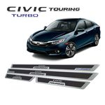 Ficha técnica e caractérísticas do produto Soleiras Alto Relevo Em Aço Inox Civic Touring 2017/2019