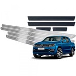 Ficha técnica e caractérísticas do produto Soleiras em Aço Inox Volkswagen Amarok V6 2010/2019 Prata - Jr