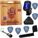 Ficha técnica e caractérísticas do produto Solez SLAB12 80/20 Bronze Cordas Violão Aço 012 + Kit de Acessórios IZ2