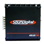 Ficha técnica e caractérísticas do produto Soundigital Sd400.2d Evo 2 / Sd400.2 / Sd400 - 400w - 1 Ohm