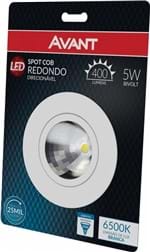 Ficha técnica e caractérísticas do produto Spot Cob Redondo Direcionável Avant 5.w 6500k Luz Branca