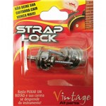 Ficha técnica e caractérísticas do produto Strap Lock Trava Correia Guitarra Violão Baixo Prata Basso - Basso Strap