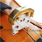 Ficha técnica e caractérísticas do produto Surdina Paganini Garfo Metal Dourada Violino 4/4
