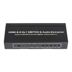 Ficha técnica e caractérísticas do produto T-303H HDMI2.0 3 em 1 com separaÃ§Ã£o de Ã¡udio 3D 4Kx2K@60Hz Comutador de Hdcp2.2