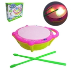 Ficha técnica e caractérísticas do produto Tamborzinho Musical Infantil Flash Drum com Baqueta Som e Luz