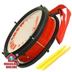 Caixa Clara / de Guerra Infantil Pvc Vermelha Luen Instrumento Musical Percussão Tarol