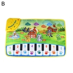 Teclado De Piano Animal Colorido Dos Desenhos Animados Bebê Tapete Musical Crianças Brincam Tapete