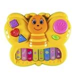 Ficha técnica e caractérísticas do produto Teclado Infantil Dona Borboleta WB5670 Well Kids Amarelo Amarelo