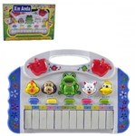 Ficha técnica e caractérísticas do produto Teclado Infantil Musical com Botões que Imitam Sons de Animais Utiliza 3 Pilhas Aa