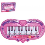 Ficha técnica e caractérísticas do produto Teclado Infantil Piano Coracao Rosa 16cm Art Brink