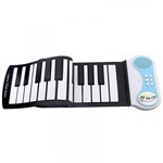 Ficha técnica e caractérísticas do produto Teclado Musical Digital Flexível Silicone 37 Teclas Roll Up Midi Piano Eletrônico KH-PN37 Preto - Roll Up Piano