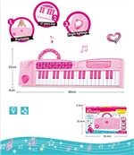 Ficha técnica e caractérísticas do produto Teclado Musical Dobrável Piano Infantil Rosa - Mc18301 - Mega Compras