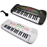 Ficha técnica e caractérísticas do produto Teclado Musical Infantil 37 com Microfone Ritmos e Gravação - Dm Toys