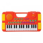 Ficha técnica e caractérísticas do produto Teclado Piano Musical 31 Teclas 8 Ritmos Infantil - Original - Dm Toys