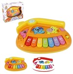Ficha técnica e caractérísticas do produto Teclado / Piano Musical Infantil Baby Casinha Colors com Luz a Pilha na Caixa Wellkids