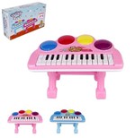 Ficha técnica e caractérísticas do produto Teclado Piano Musical Infantil Baby Colors com Apoio + Luz a Pilha na Caixa Wellkids - Wellmix