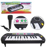 Ficha técnica e caractérísticas do produto Teclado / Piano Musical Infantil com Microfone Eletronic Keyboard a Pilha - Barcelona