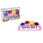 Ficha técnica e caractérísticas do produto Teclado Piano Musical Infantil Happy com Luz a Pilha Wellkids