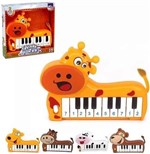 Teclado Piano Musical Infantil Zoo Bichinhos Sortidos a Pilha na Caixa Wellkids - Wellmix