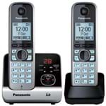 Ficha técnica e caractérísticas do produto Telefone Fixo KXTG6722LBB Sem Fio 2 Monofones Secretária Eletrônica Ramal Panasonic