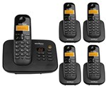 Ficha técnica e caractérísticas do produto Telefone Intelbras Sem Fio Digital Ts 3130 + 4 Ramal Ts 3111