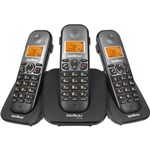 Ficha técnica e caractérísticas do produto Telefone Intelbras Sem Fio Ts 5123 Base e 2 Ramais - Preto - 4125123