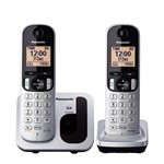 Ficha técnica e caractérísticas do produto Telefone S/Fio Panasonic KX-TGC212LBB 2 RAMAIS
