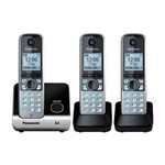 Ficha técnica e caractérísticas do produto Telefone Sem Fio com Base + 2 Ramais Panasonic KX-TG6713LBB