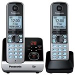 Ficha técnica e caractérísticas do produto Telefone Sem Fio com Base + Ramal Kx-Tg6722 Panasonic Preto/Prata