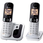Ficha técnica e caractérísticas do produto Telefone Sem Fio 2 Ramais Panasonic com Identificador de Chamadas Prata Kx-Tgc212lb1
