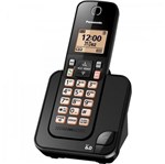 Ficha técnica e caractérísticas do produto Telefone Sem Fio com ID KX-TGC350LBB Preto PANASONIC - 99