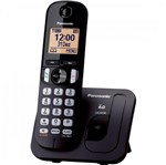 Ficha técnica e caractérísticas do produto Telefone Sem Fio com ID/Viva Voz KX-TGC210LBB Preto PANASONIC - 99