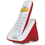 Ficha técnica e caractérísticas do produto Telefone Sem Fio com Identificador Branco/Vermelho TS 3110 Intelbras