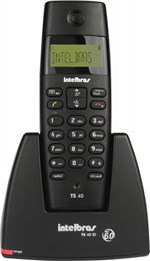 Ficha técnica e caractérísticas do produto Telefone Sem Fio com Identificador de Chamadas Ts40id Preto - Intelbras
