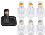 Ficha técnica e caractérísticas do produto Telefone Sem Fio Digital Ts 3130 Intelbras + 6 Ramal Ts 3111