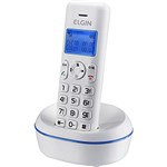 Ficha técnica e caractérísticas do produto Telefone Sem Fio Elgin Branco e Azul TSF-5001 com Indentificador de Chamadas