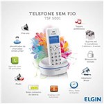 Ficha técnica e caractérísticas do produto Telefone Sem Fio Elgin - TSF 5001 - BrancoAzul