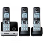 Ficha técnica e caractérísticas do produto Telefone Sem Fio Kx-Tg6713Lbb Preto Id. Chamadas, Viva - Voz + 2 Ramais - Panasonic