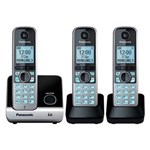 Ficha técnica e caractérísticas do produto Telefone Sem Fio Panasonic com 2 Ramais KxTg6713Lbb Silver