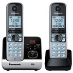 Ficha técnica e caractérísticas do produto Telefone Sem Fio Panasonic DECT 6.0, Viva Voz, Bina- KXTG6722LBB