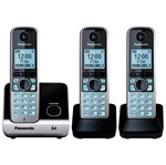Ficha técnica e caractérísticas do produto Telefone Sem Fio Panasonic Kx-tg6713lbb C/Base + 2 Ramais